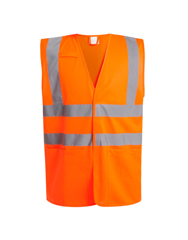 TRS254 Hi Vis Orange Pro Hi Vis Supervisor Vest