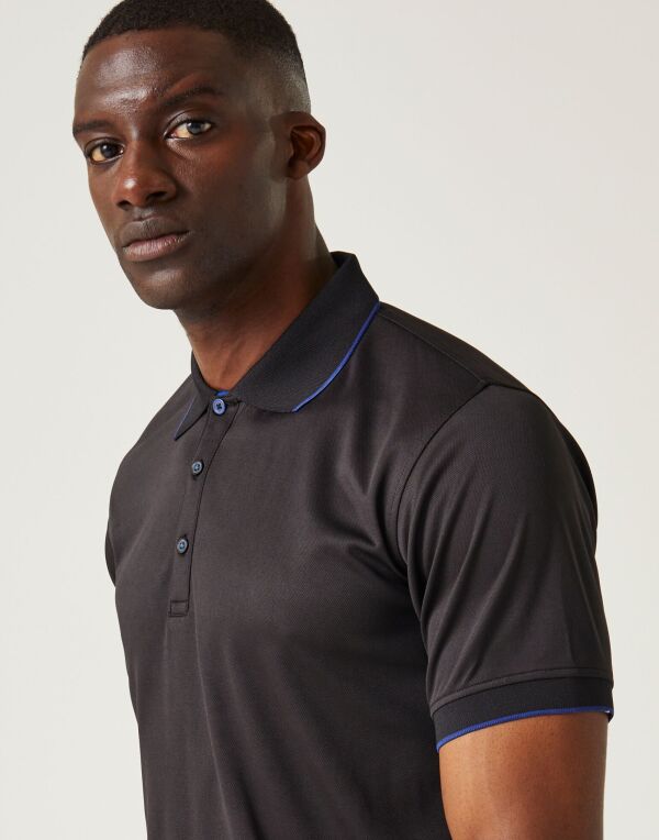 TRS264 REGATTA PROFESSIONAL Navigate Short Sleeve Polo Black/New Royal