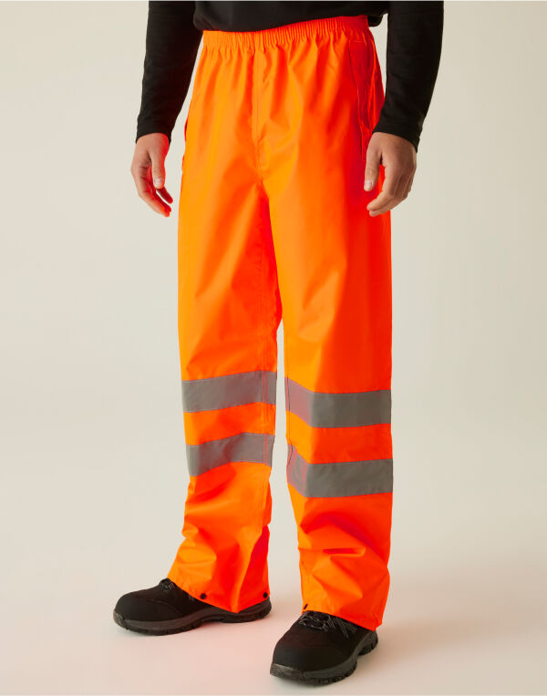 TRW498 Regatta High Visibility Pro Packaway Overtrousers Orange