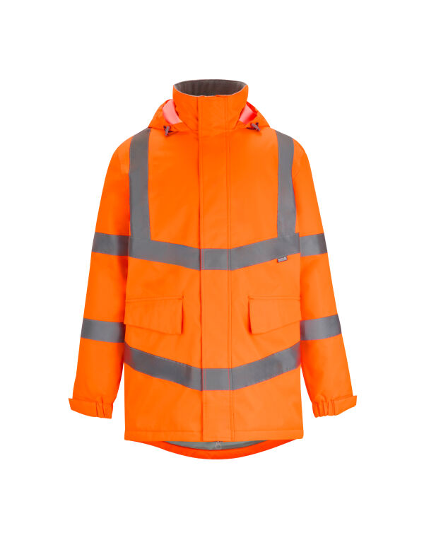 TRW600 Regatta High Visibility Hi-Vis Pro Contract Dover Parka Jacket Hi Vis Orange