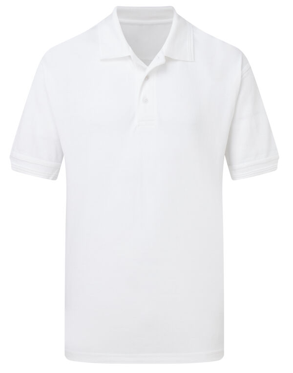 UCC004 White UCC Heavyweight Polo