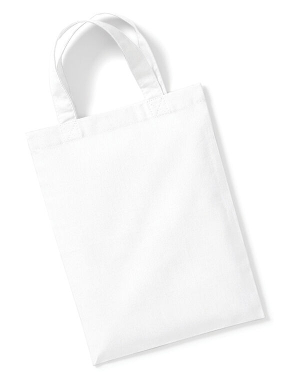 W103 Westford Mill Cotton Party Bag for Life White