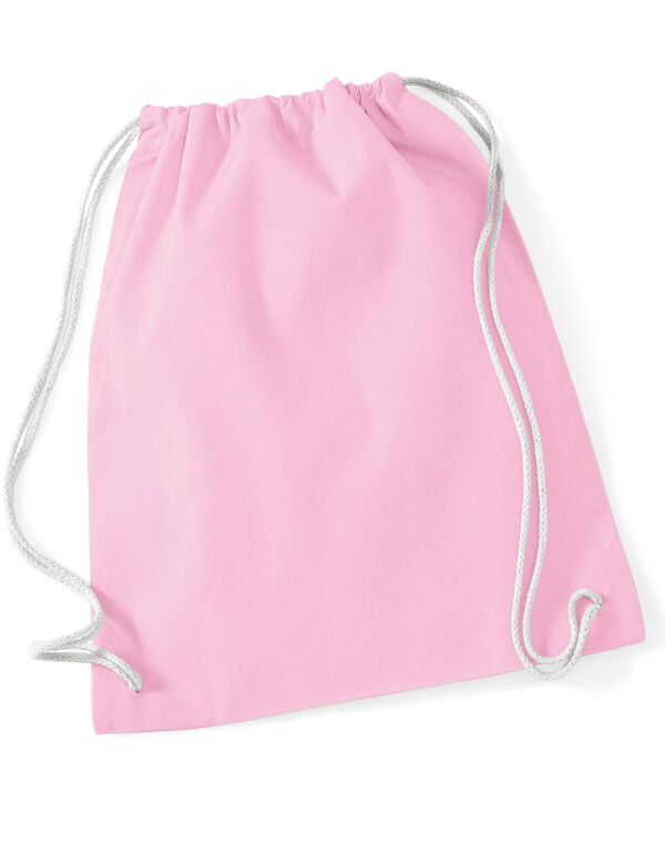 W110 Westford Mill Cotton Gymsac CLassic Pink/White W110 Westford Mill Cotton Gymsac CLassic Pink/White