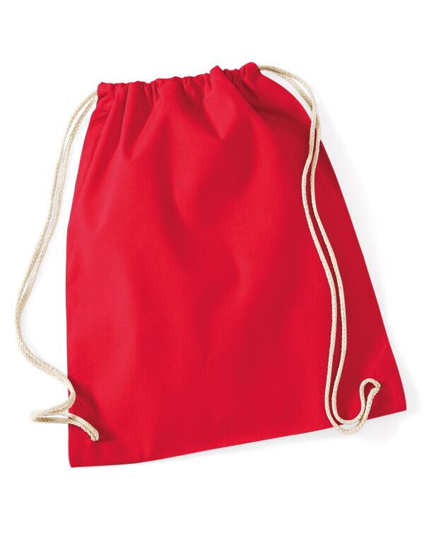 W110 Westford Mill Cotton Gymsac Classic Red W110 Westford Mill Cotton Gymsac Classic Red