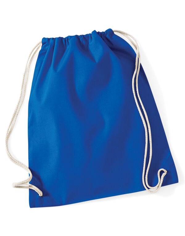 W110 Westford Mill Cotton Gymsac Bright Royal W110 Westford Mill Cotton Gymsac Bright Royal