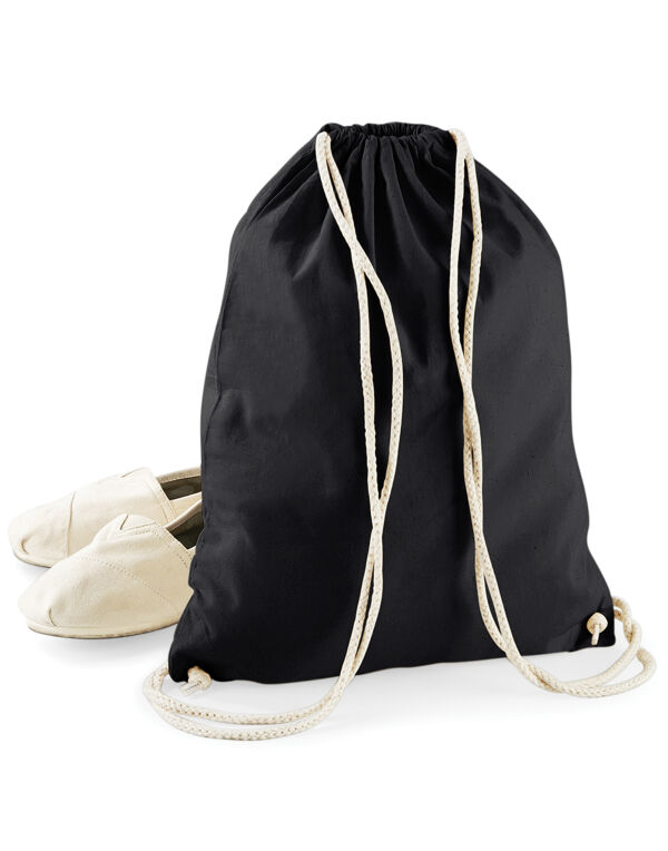 W110 Westford Mill Cotton Gymsac Black