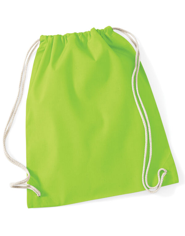 W110 Westford Mill Cotton Gymsac Lime W110 Westford Mill Cotton Gymsac Lime