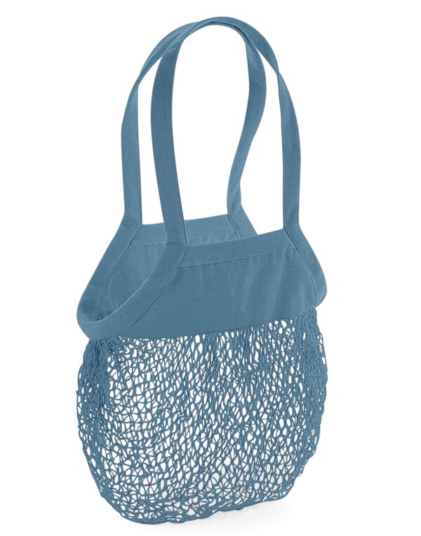 W150 Airforce Blue Organic Cotton Mesh Grocery Bag