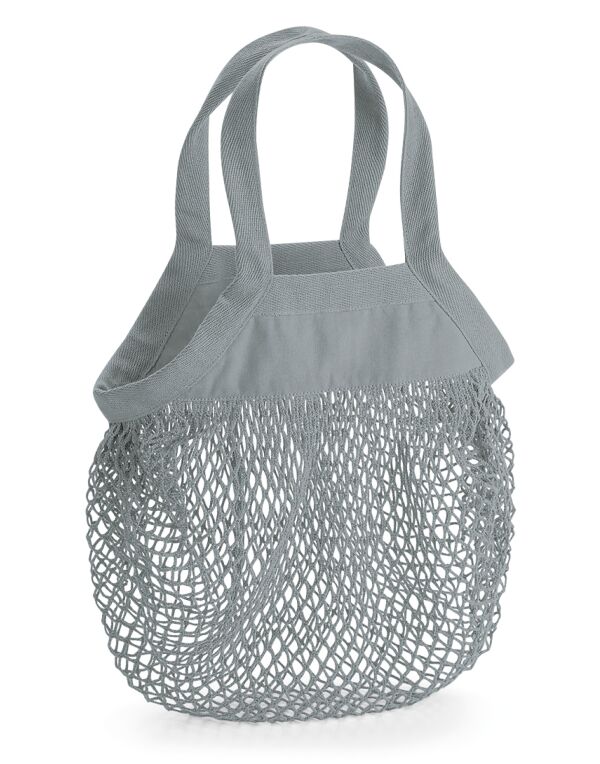 W151 Pure Grey Organic Cotton Mini Mesh Grocery Bag