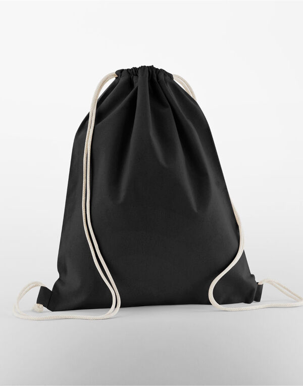 W160 Westford Mill Organic Cotton InCo Gymsac Black W160 Westford Mill Organic Cotton InCo Gymsac Black