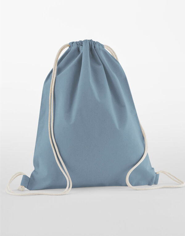 W160 Westford Mill Organic Cotton InCo Gymsac Dusty Blue