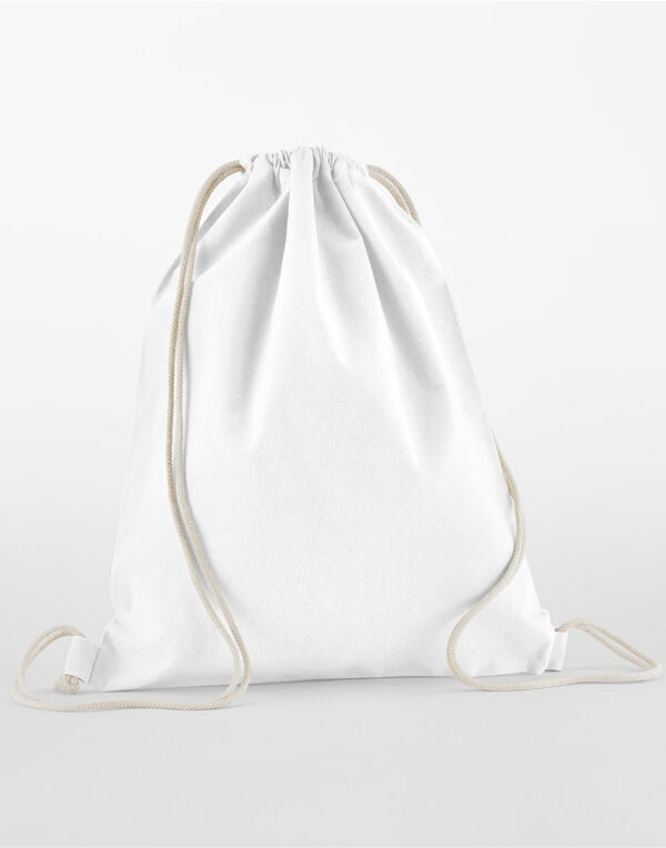 W160 Westford Mill Organic Cotton InCo Gymsac White W160 Westford Mill Organic Cotton InCo Gymsac White