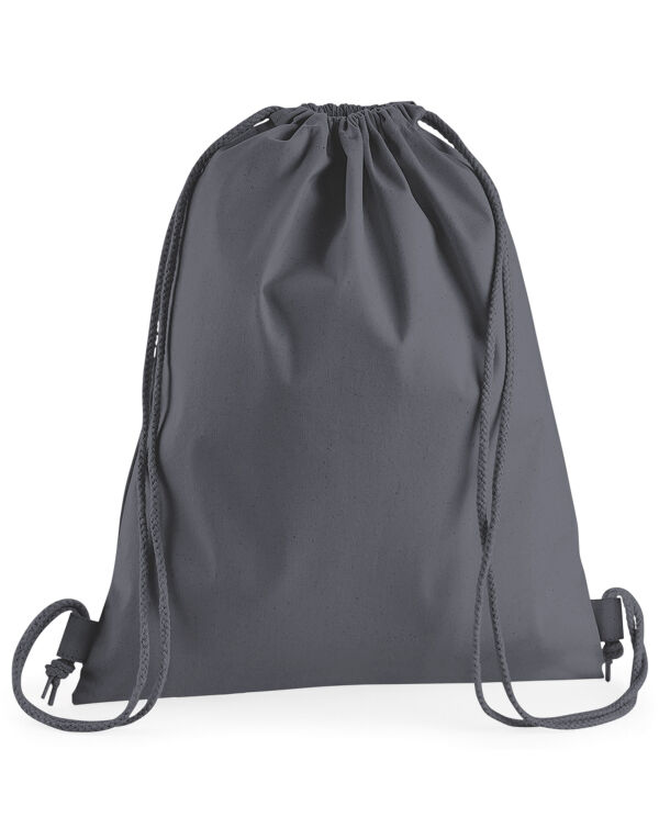 W210 Westford Mill Premium Cotton Gymsac Graphite Grey