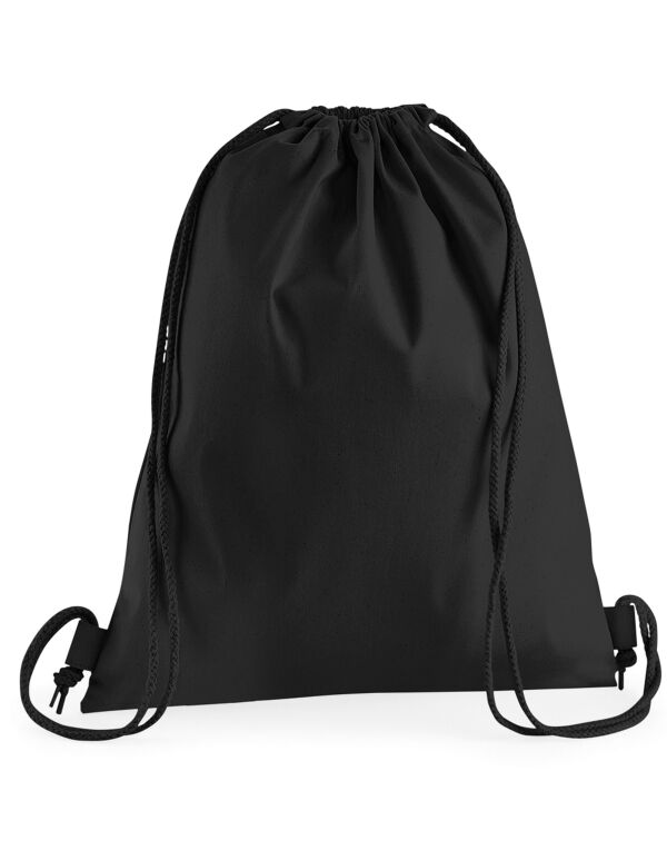 W210 Westford Mill Premium Cotton Gymsac Black W210 Westford Mill Premium Cotton Gymsac Black