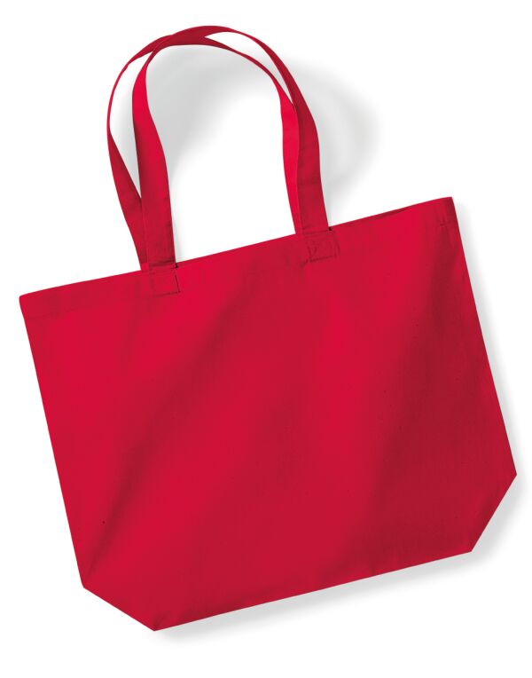 W265 Classic Red Organic Premium Cotton Maxi Tote W265 Classic Red Organic Premium Cotton Maxi Tote