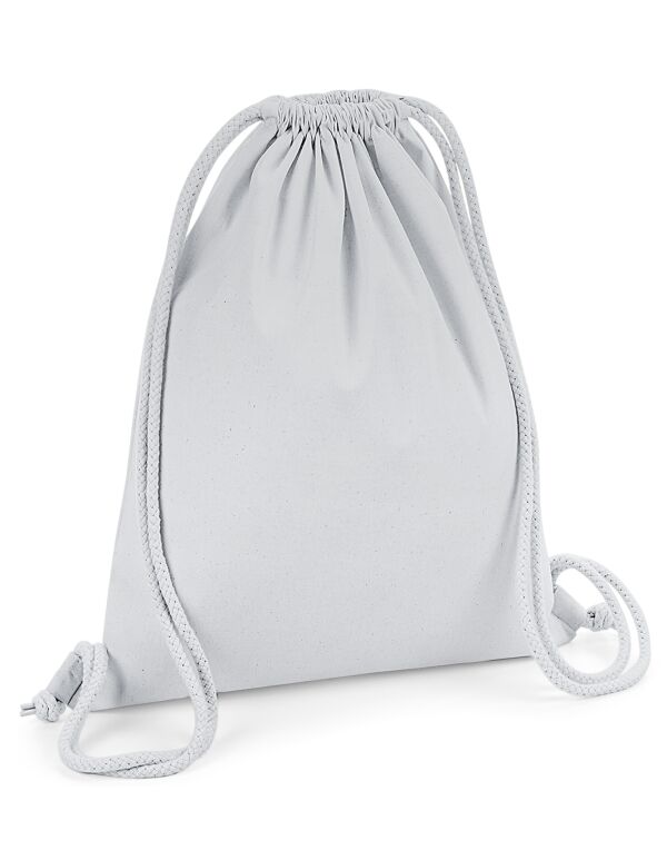 W260 Light Grey Organic Premium Cotton Gymsac W260 Light Grey Organic Premium Cotton Gymsac