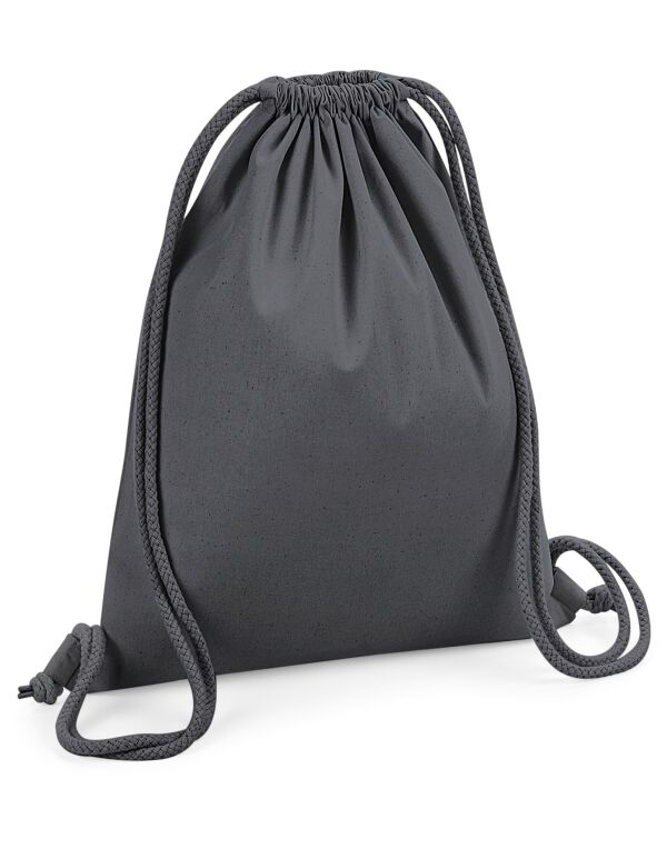 W260 Graphite Organic Premium Cotton Gymsac W260 Graphite Organic Premium Cotton Gymsac