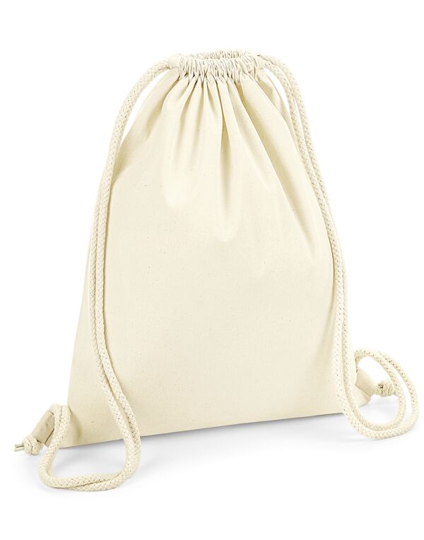 W260 Westford Mill Organic Premium Cotton Gymsac Natural W260 Westford Mill Organic Premium Cotton Gymsac Natural