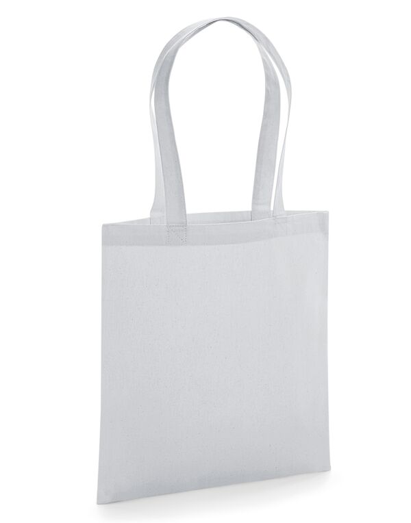 W261 Westford Mill Organic Premium Cotton Tote Light Grey