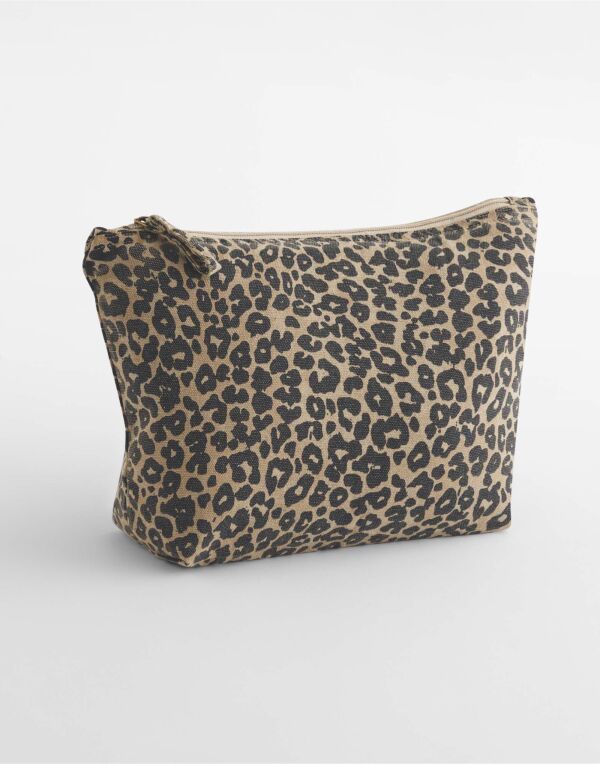 W330 Westford Mill Leopard Print Canvas Accessory Bag Vintage Leopard Print