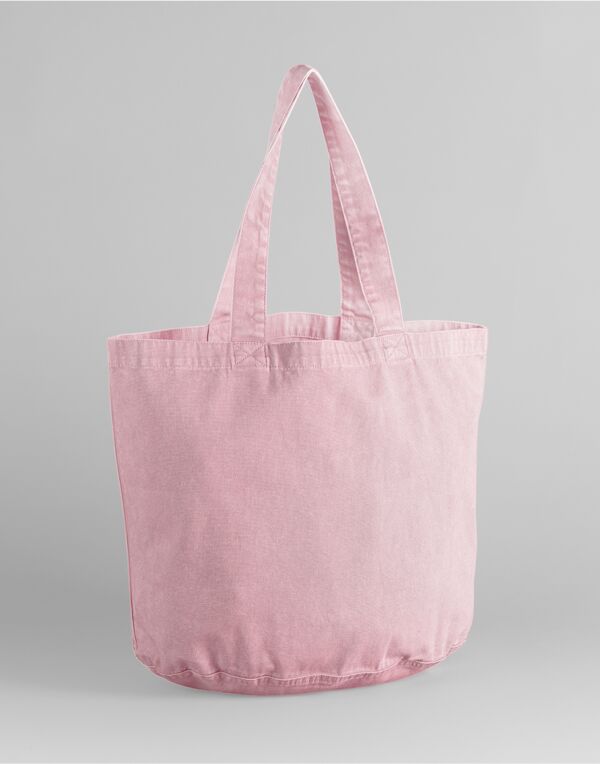 W345 Vintage Dusky Pink Garment Dyed Shopper