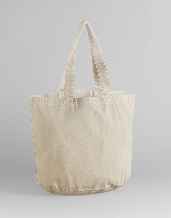 W345 Vintage Sand Garment Dyed Shopper