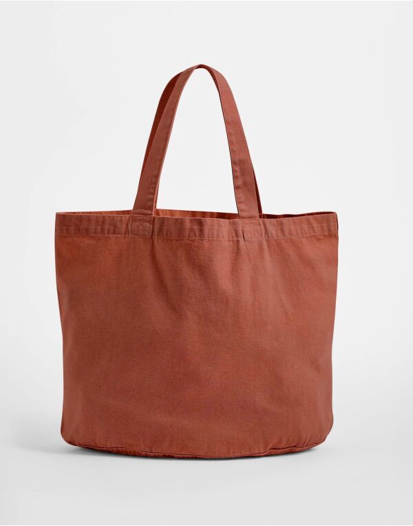 W345 Vintage Orange Rust Garment Dyed Shopper W345 Vintage Orange Rust Garment Dyed Shopper