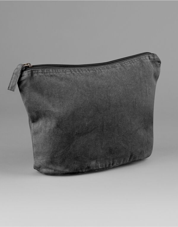W340 Vintage Black Garment Dyed Accessory Bag W340 Vintage Black Garment Dyed Accessory Bag