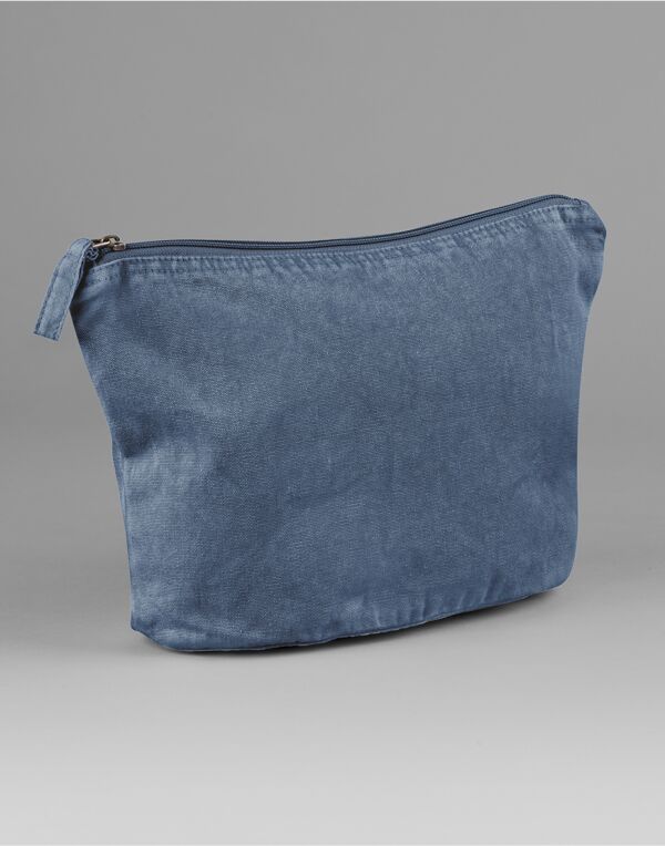W340 Vintage Denim Garment Dyed Accessory Bag