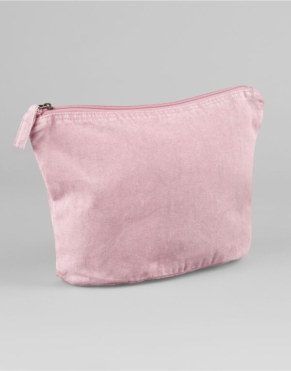 W340 Vintage Dusky Pink Garment Dyed Accessory Bag