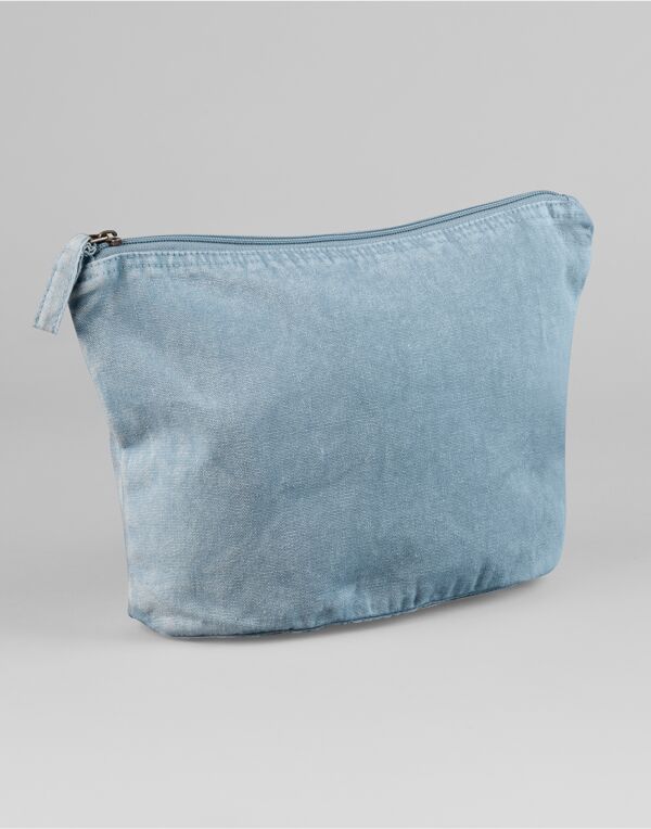 W340 Vintage Light Blue Garment Dyed Accessory Bag W340 Vintage Light Blue Garment Dyed Accessory Bag