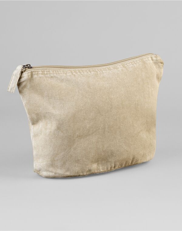W340 Vintage Sand Garment Dyed Accessory Bag