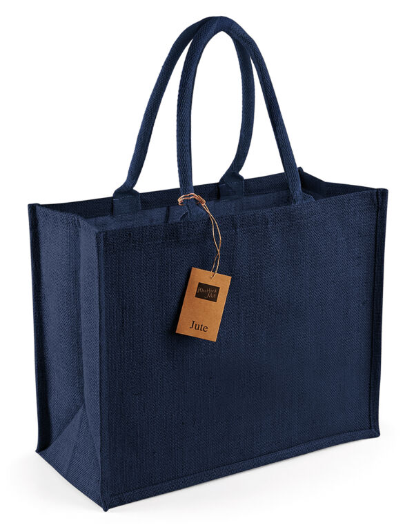 W407 Navy/Navy Jute Classic Shopper