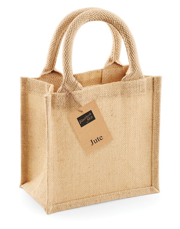 W411 Natural Jute Petite Gift Bag