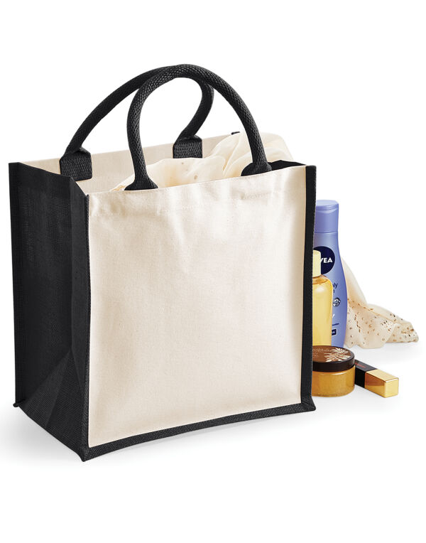 W421 Black Printers’ Midi Jute bag