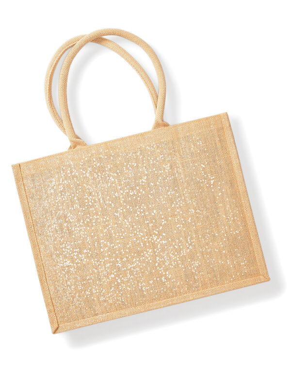 W437 Westford Mill Shimmer Jute Shopper Natural Gold