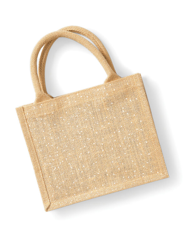 W431 Westford Mill Shimmer Jute Mini Gift Bag Natural Gold