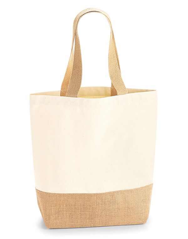 W450 Westford Mill Jute Base Canvas Shopper Natural