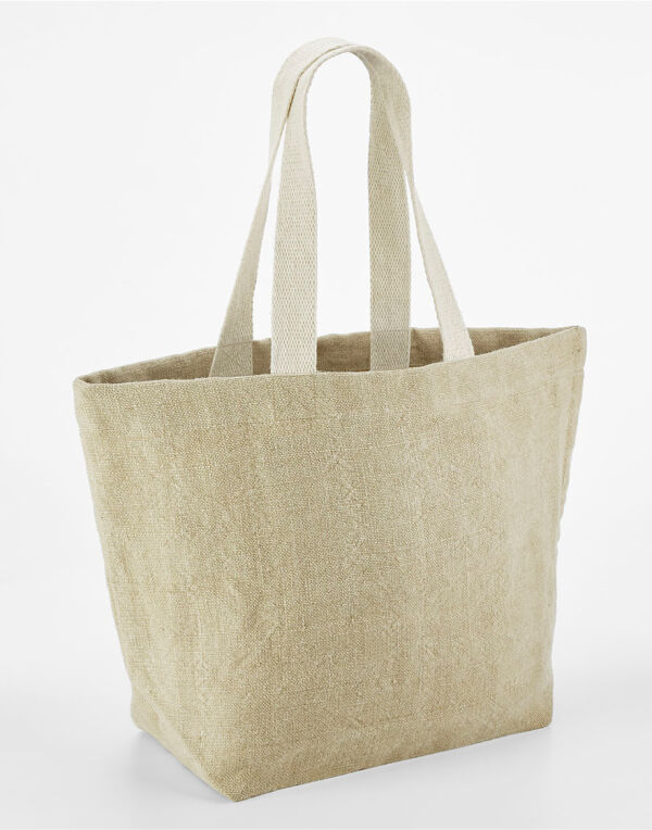 W466 Natural Soft Washed Jute Beach Bag