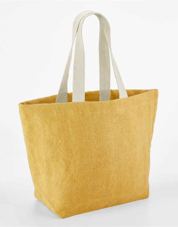 W466 Saffron Soft Washed Jute Beach Bag