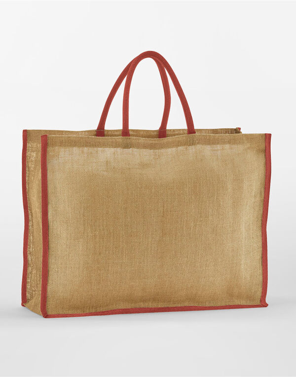 W475 Westford Mill Starch Jute Market Shopper Natural/Orange Rust