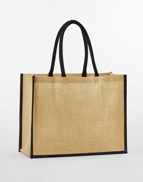 W470 Natural/Black Natural Starched Jute Classic Shopper W470 Natural/Black Natural Starched Jute Classic Shopper