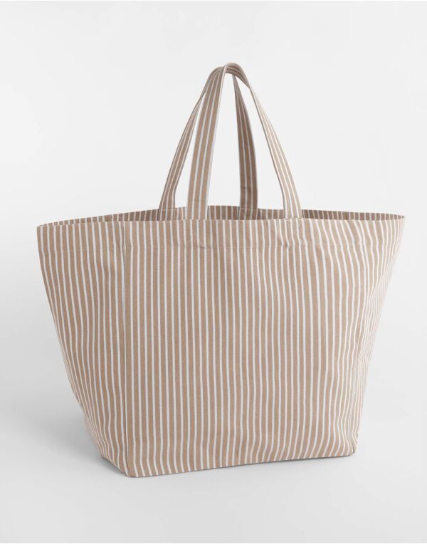 W677 Biscuit Stripe Oversized Beach Bag