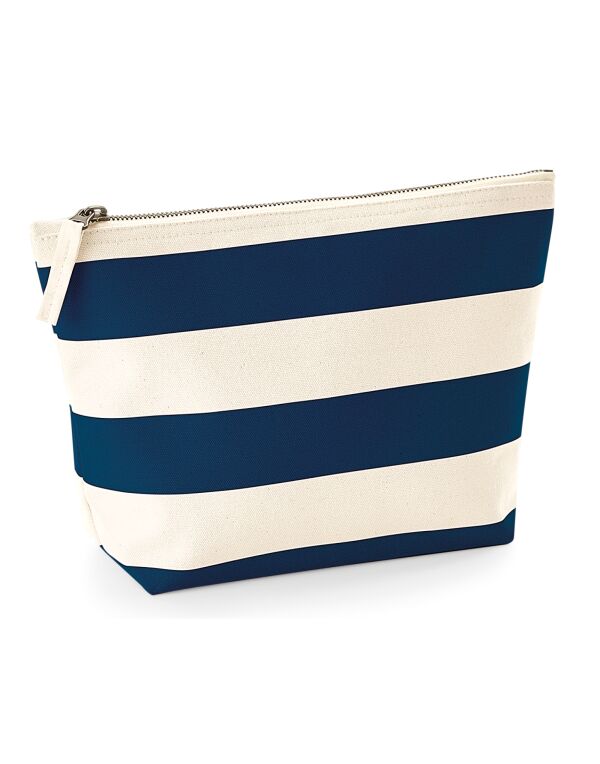 W684 Natural/Navy Nautical Accessory Bag