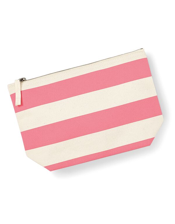 W684 Westford Mill Nautical Accessory Bag Natural/ Pink