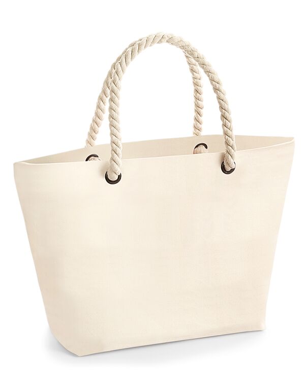 W680 Natural Nautical Beach Bag