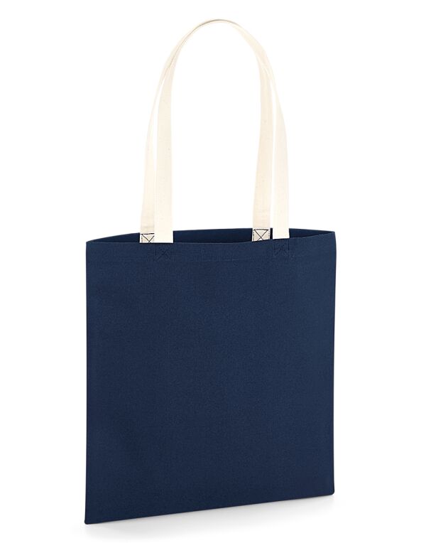 W801C French Navy/ Natural EarthAware® Organic Bag for Life – Contrast Handles
