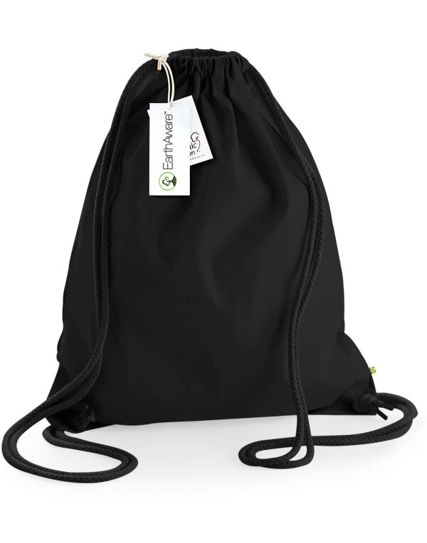 W810 Westford Mill EarthAware Organic Gymsac Black/Black