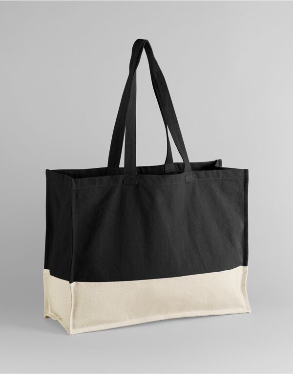 W858 Westford Mill EarthAware Organic Contrast Shopper Black/Natural W858 Westford Mill EarthAware Organic Contrast Shopper Black/Natural