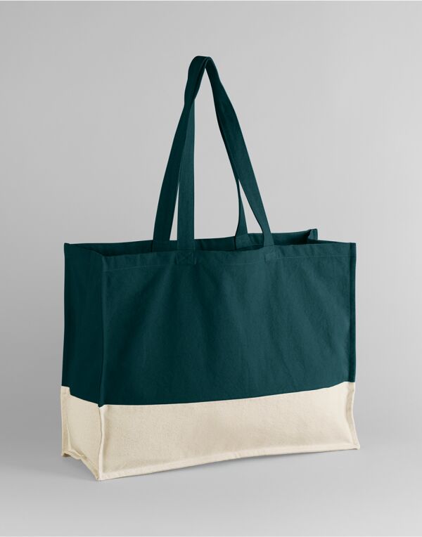 W858 Westford Mill EarthAware Organic Contrast Shopper Dark Marine/Natural W858 Westford Mill EarthAware Organic Contrast Shopper Dark Marine/Natural